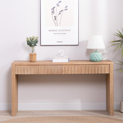 Modern Console Table With 4 Drawers – 59.2" Entryway Table With Storage