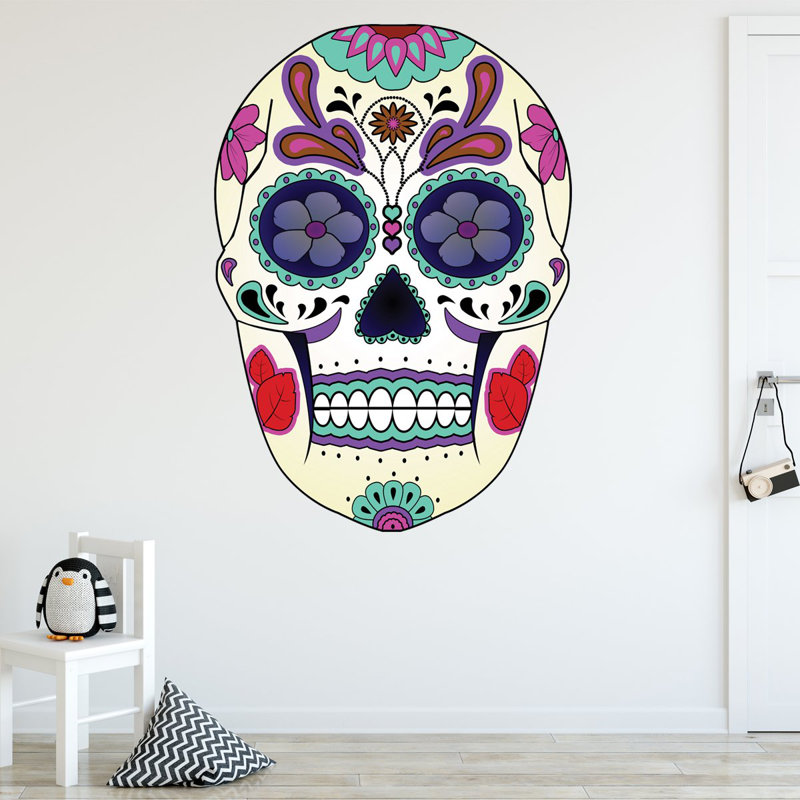 Décalcomanie murale day of the dead Dimondale, Rose / Rouge