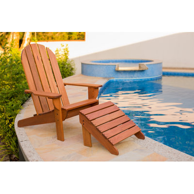 Chaise Adirondack Michigan avec repose-pieds - Teinture de finition - Jatoba