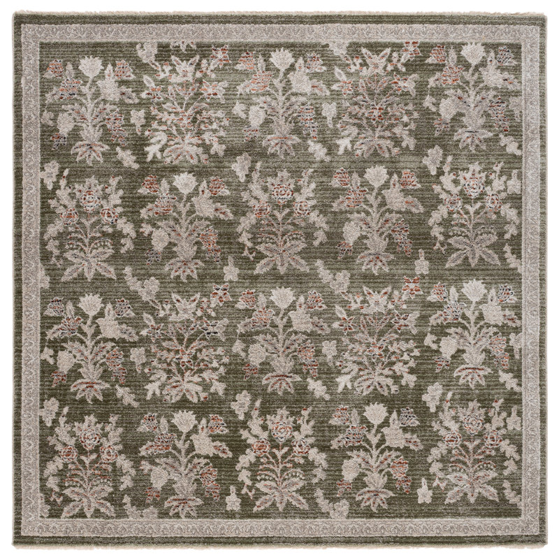 Grove 630 Performance Floral Rug, Square 6'7"