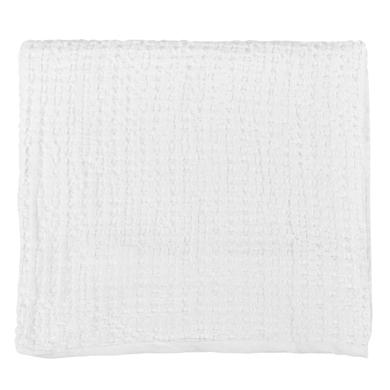Jameson Waffle-Weave Cotton Blend Quilt, White, Queen Quilt