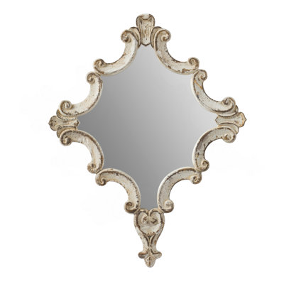 Exquisite Vintage-Inspired Diamond Scrollwork Mirror With Practicality And Grace