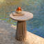 Round Acacia Outdoor Side Table , 45cm cm W 45cm cm D