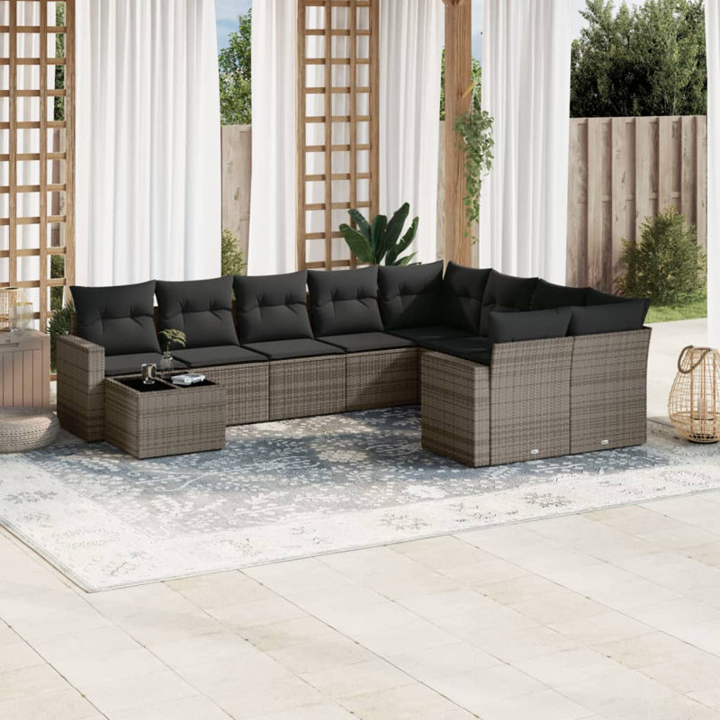  Garden Sofa Set Grey