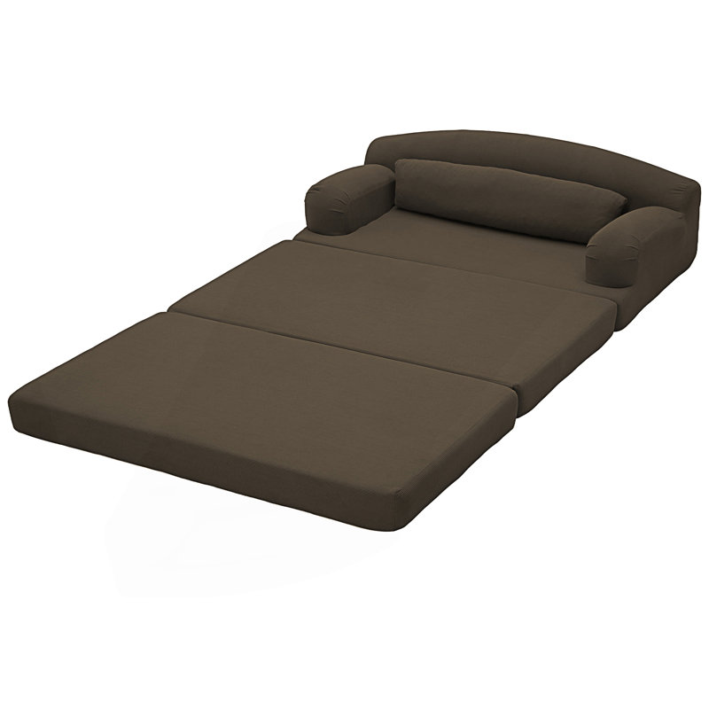 Canapé-lit pliable avec causeuse et canapé-lit convertible, Brown Corduroy