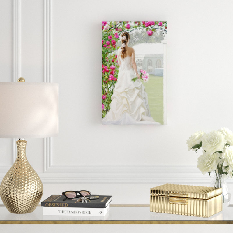 « mariée », reproduction sur toile tendue, H 24 po x l 16 po x P 2 po