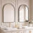 Contemporary Arched Wall Mounted Bathroom Vanity Mirror with Aluminum Alloy Frame-1578852365-1578852352