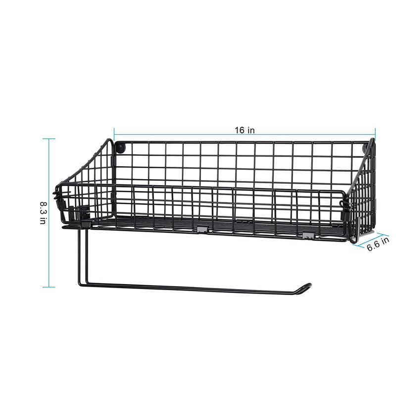 Jonniel Metal Accent Shelf with Towel Bar
