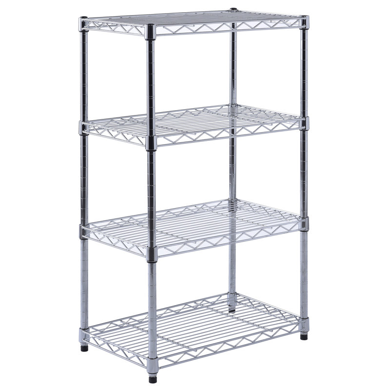 Light Duty 20'' W Steel Shelving Unit, Chrome