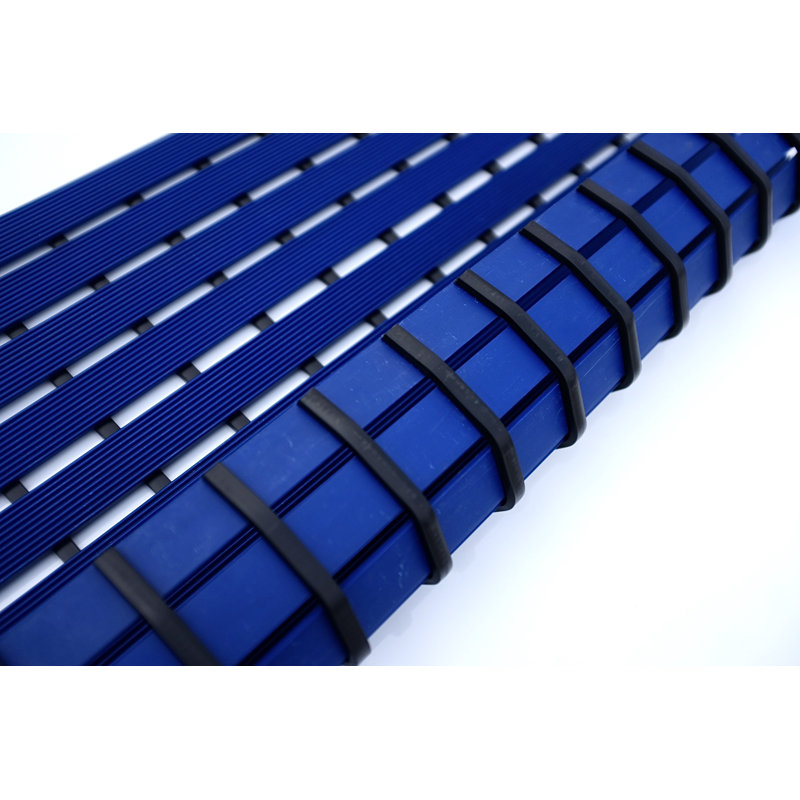 Non-Slip Slatted Shower Mat, Blue