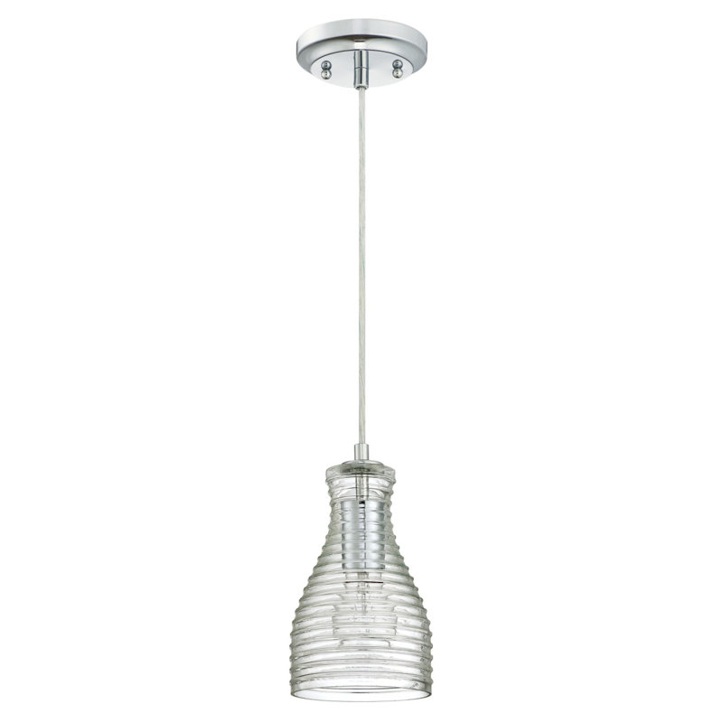 Barberton 1 - Light Silver Single Pendant