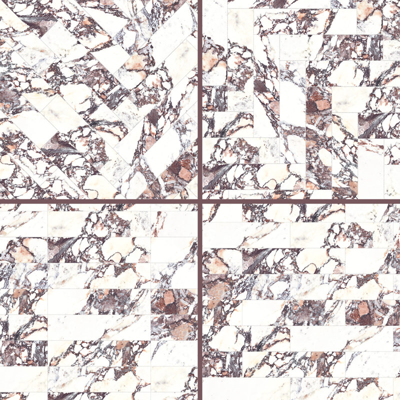Touche 2-7/8 In. X 11-3/4 In. Porcelain Floor And Wall Tile, Red/White