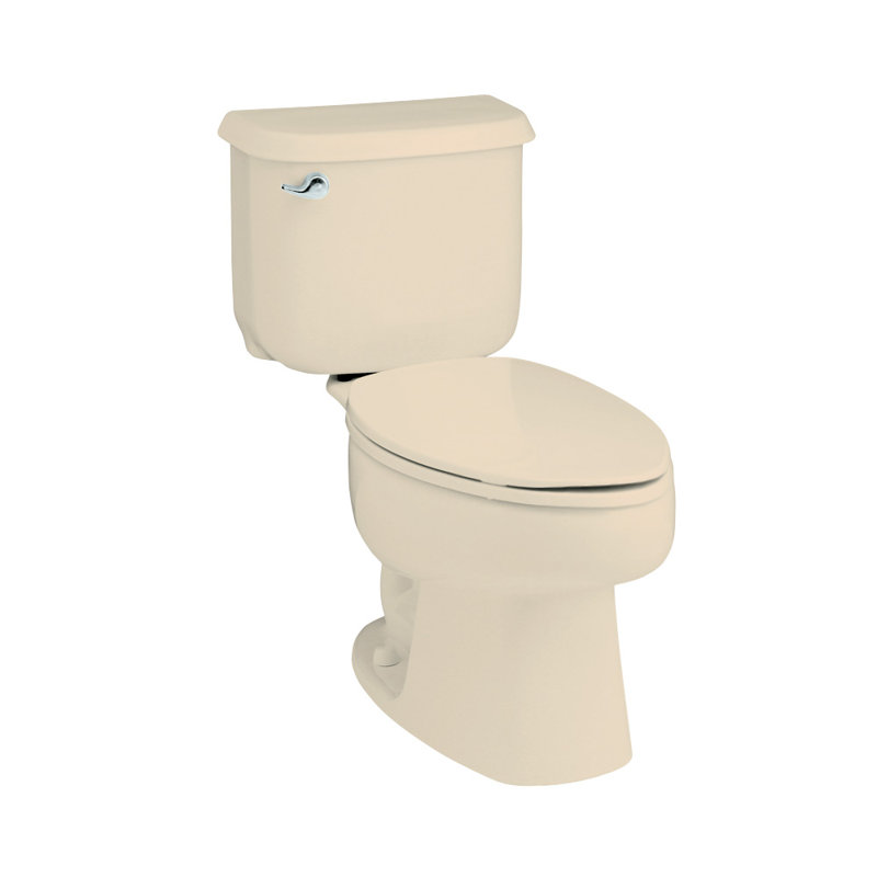 Toilette allongée deux pièces 1,6 GPF Windham, Biscuit, 10"