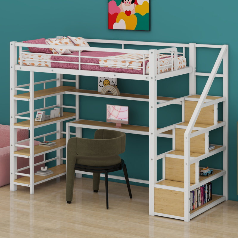 Lit mezzanine pour enfants Amram, White