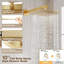 Brushed Gold Shower Faucet Set 10 inch Rain Shower Head Combo with Tub Spout Kit