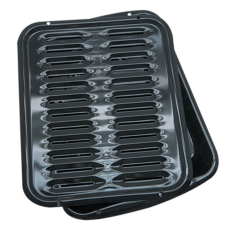 Ensemble de 2 plaques à griller en porcelaine avec gril