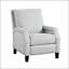 Chaise inclinable à dossier poussoir de style transitionnel avec revêtement en chenille grise et coussin confortable pour les salons modernes-473181761