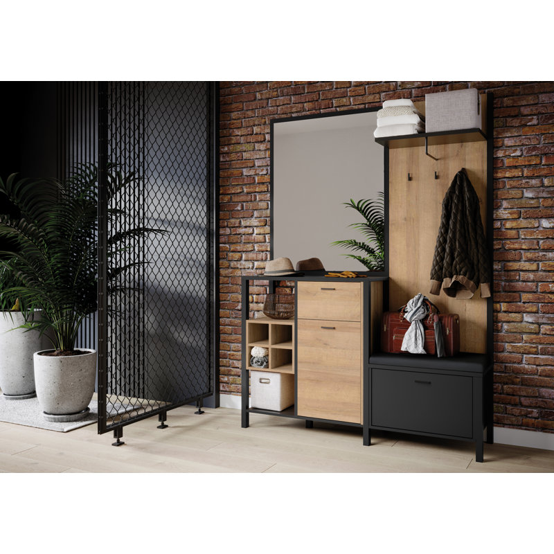 Lorrayne Hall Tree 144.5cm Wide with Shoe Storage