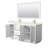 Miranda 66" Freestanding Double Bathroom Vanity with Quartz Top with 58" Mirror-98180901-98180904-98283424