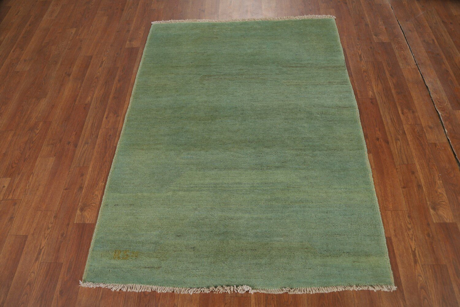 Isabelline Handmade Green Wool Gabbeh Style Accent Modern Rug 4x5 | Wayfair