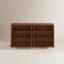 Ensemble de 2 buffets en bois de sapin massif, armoire de rangement avec tablettes réglables, conception anti-basculement