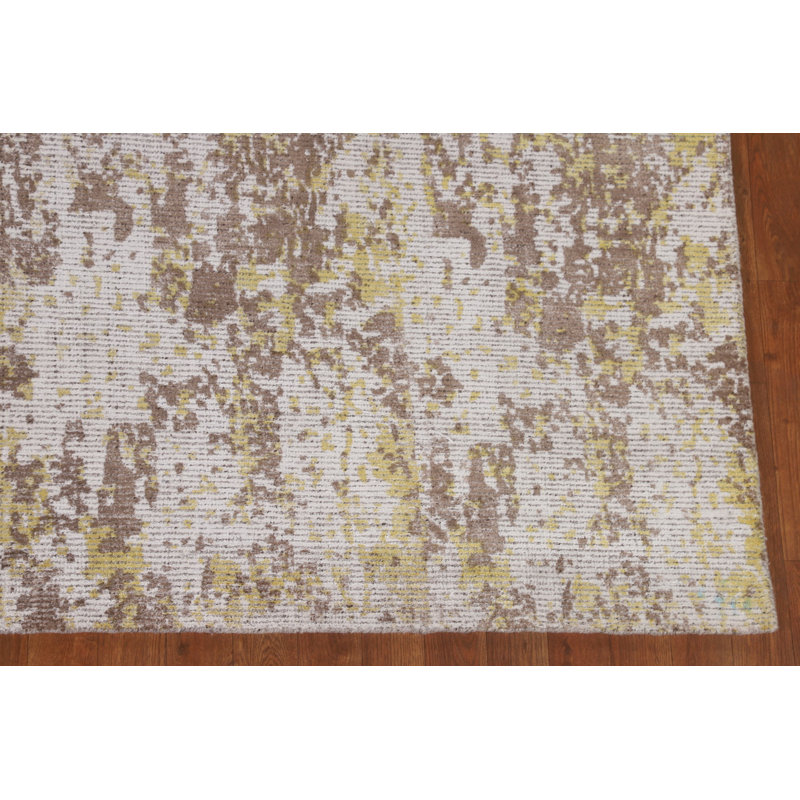 Tapis à motif abstrait indien moderne 8 x 10