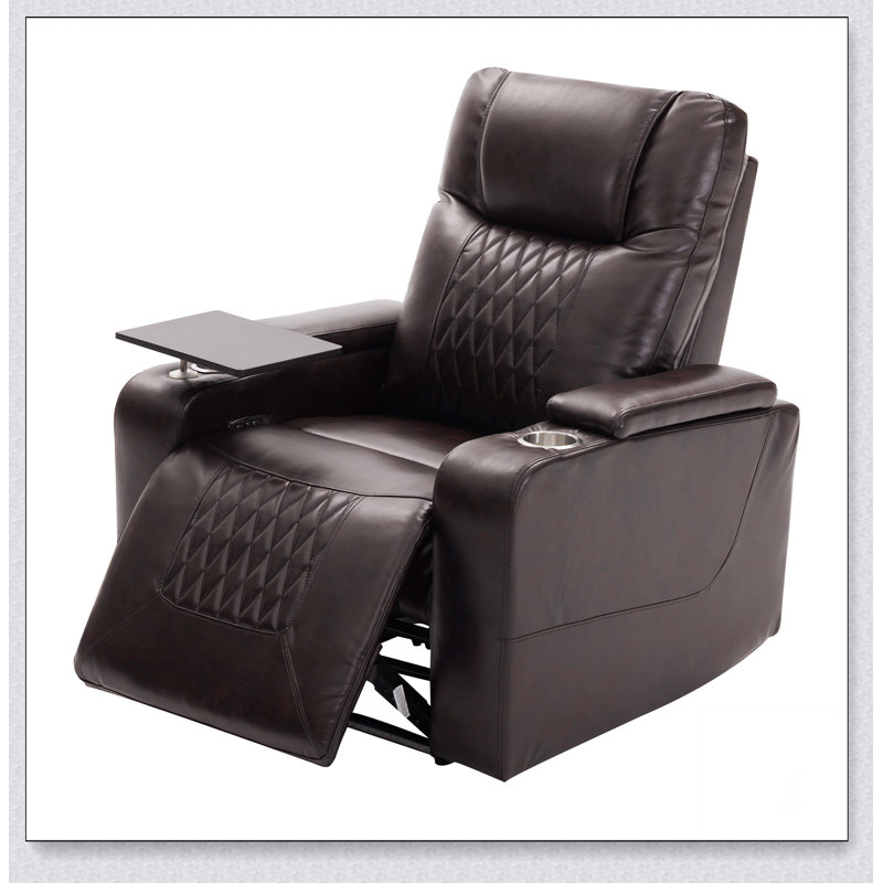 Fauteuil inclinable Power Motion avec port de charge USB et rangement pour bras cachés 2 porte-gobelets pratiques