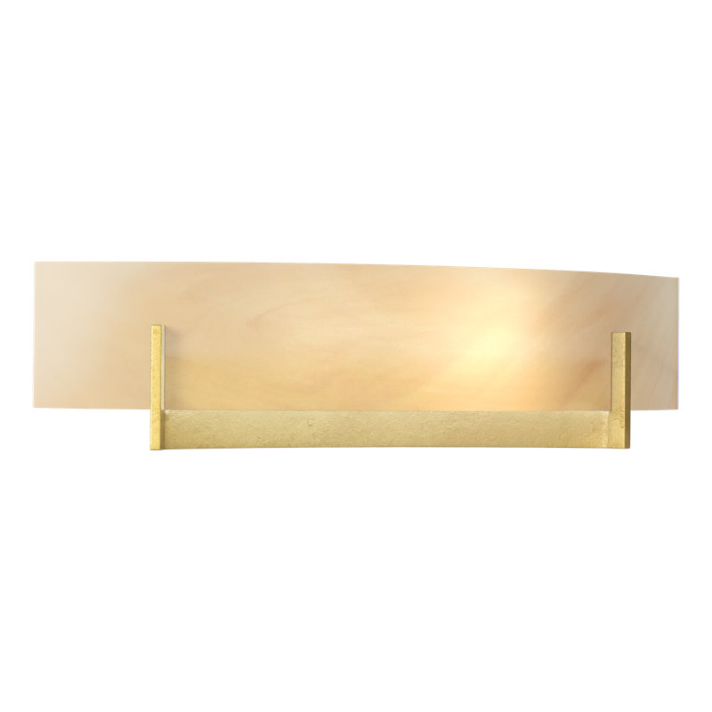 Scone encastré 2 lumières Axis, Tourbillon d'ambre, Laiton moderne, H 4,5 po x l 17,3 po x P 3,5 po