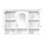 Armoire à miroir 47 po pour salle de bain - 5 tablettes et plus, design élégant et peu encombrant avec rangement ventilé