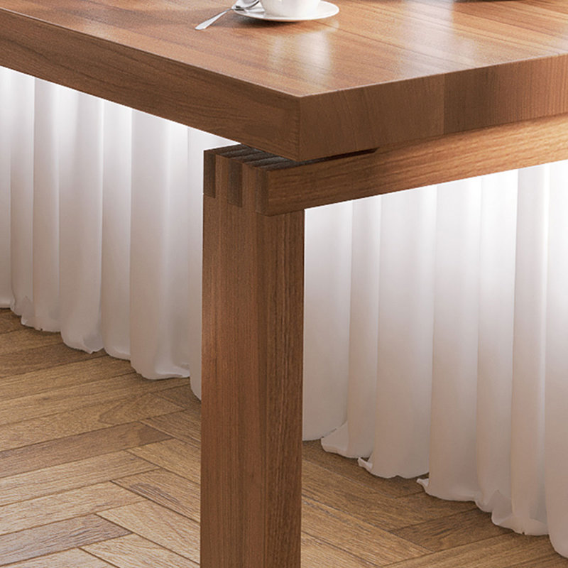 Brown Rectangular Solid Wood desk, 29.53" H x 62.99" W x 23.62" D