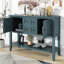 Ample console de rangement rétro avec quatre petits tiroirs et une tablette inférieure pour les salons, les entrées et les cuisines-2069996296-2069996290