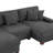 3-Piece Corduroy Modular Sectional with Loose Back-753509383