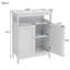 Armoire de rangement pour salle de bain avec portes à double volets - blanc