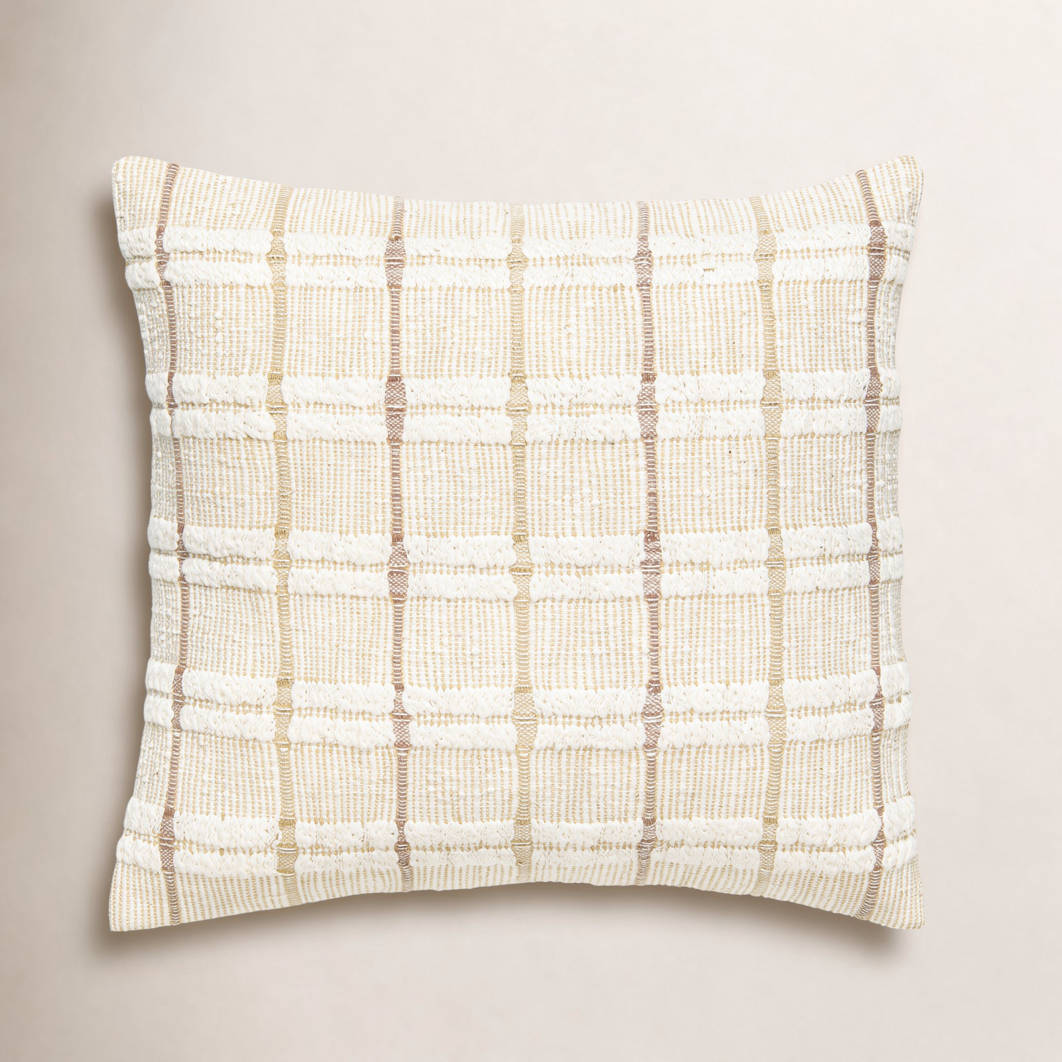 Gayla Textured Throw Pillow, 18" x 18", Down