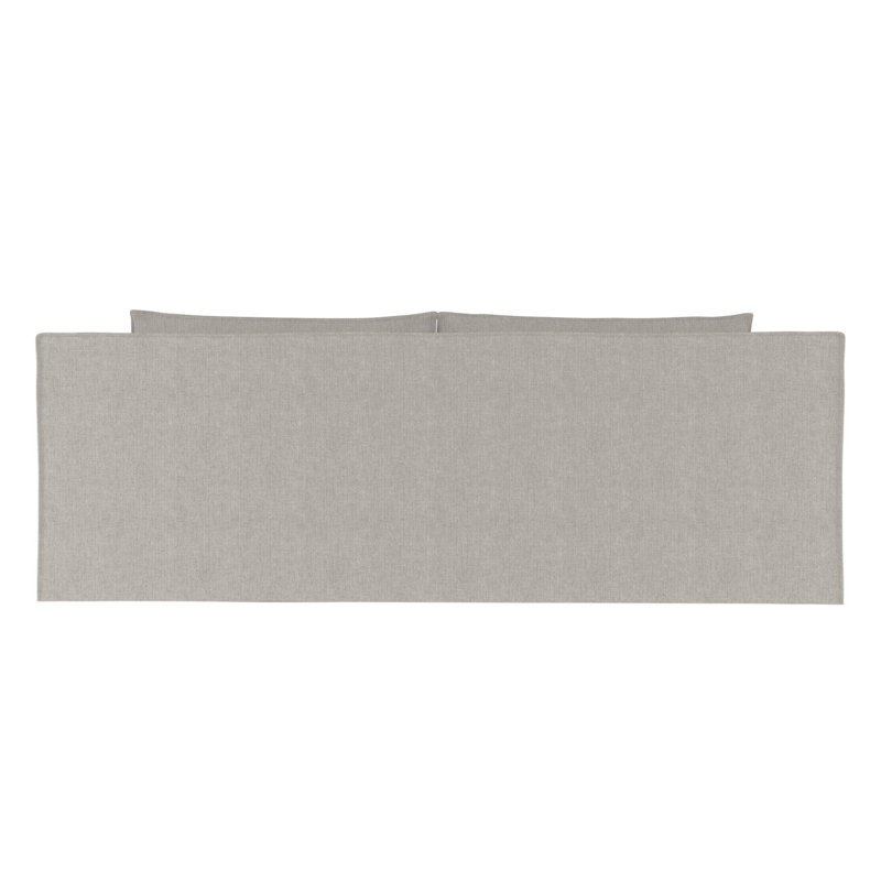 Mulberry Square Track-Arm Sofa with Flange Seam, Box Weave Linen Silver Streak, 33" H x 108" W x 45" D, Weathered