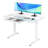 Tempered Glass Top Height Adjustable Standing Desk, Computer Desk with Drawer and USB Charge-1006698346-1008077183