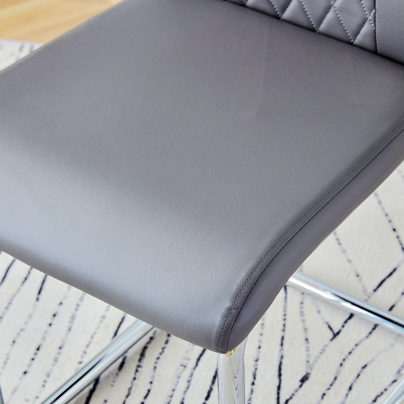 Rectangle Baileyville, Gris/argent, 9, Marbre blanc