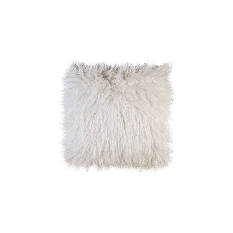 Highgate Faux Fur Throw Pillow, Shaggy White