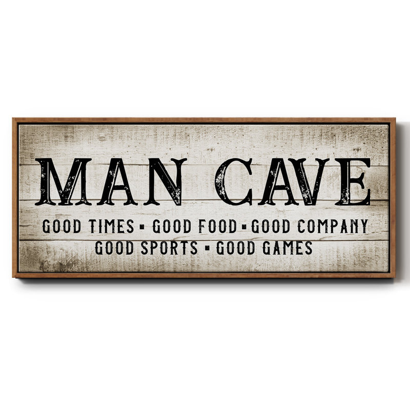 Man Cave Good Times- Framed Canvas