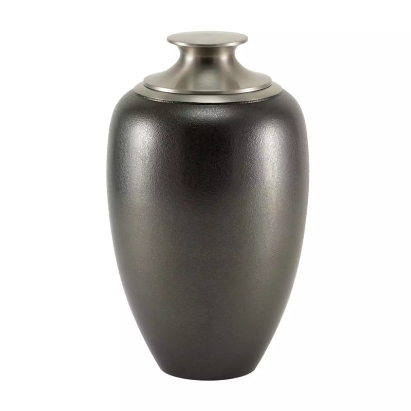 Luna Textured Slate Large Adult Urn, Gray