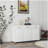Three-door side table - white