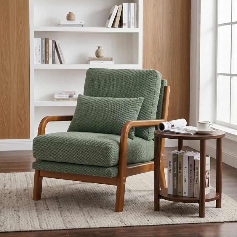 Chaise longue en bois, Dark Green