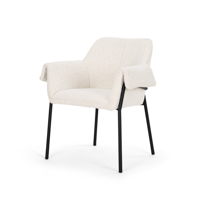 Chaise de salle à manger Gloriette, Polyester / mélange de polyester / crème acryliq