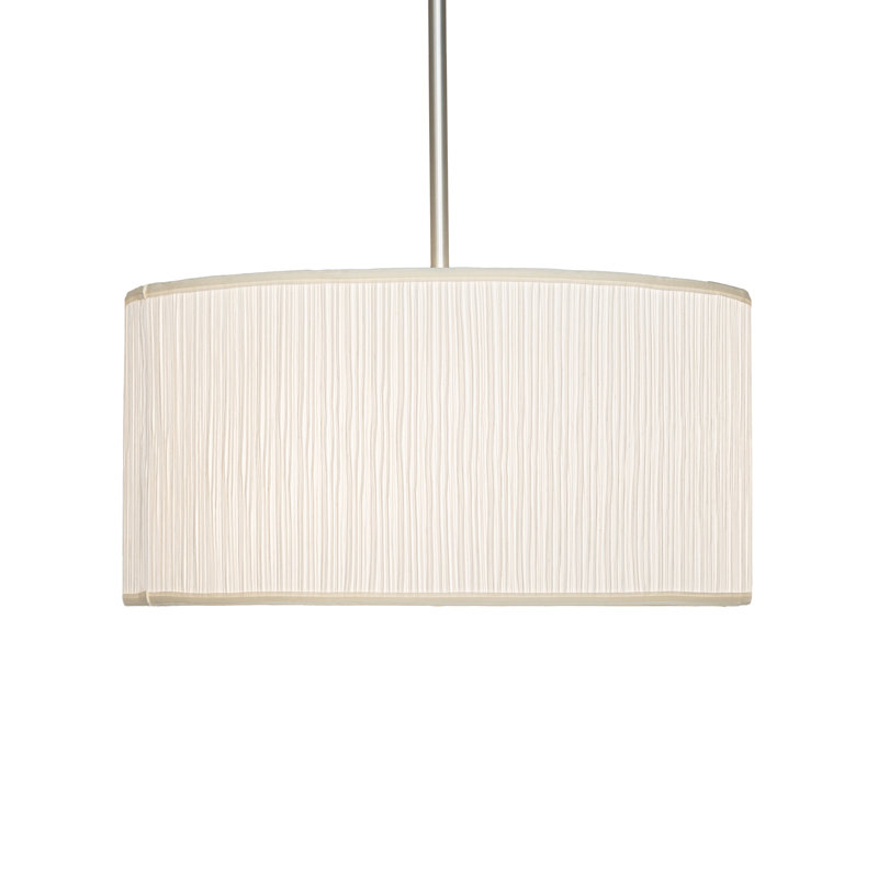 24" Wide Cilindro Mushroom Pleated Textrene Pendant