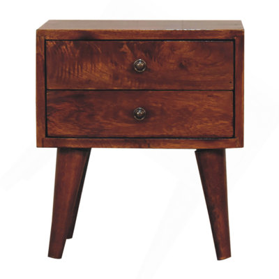 Mini chevet moderne en châtaignier