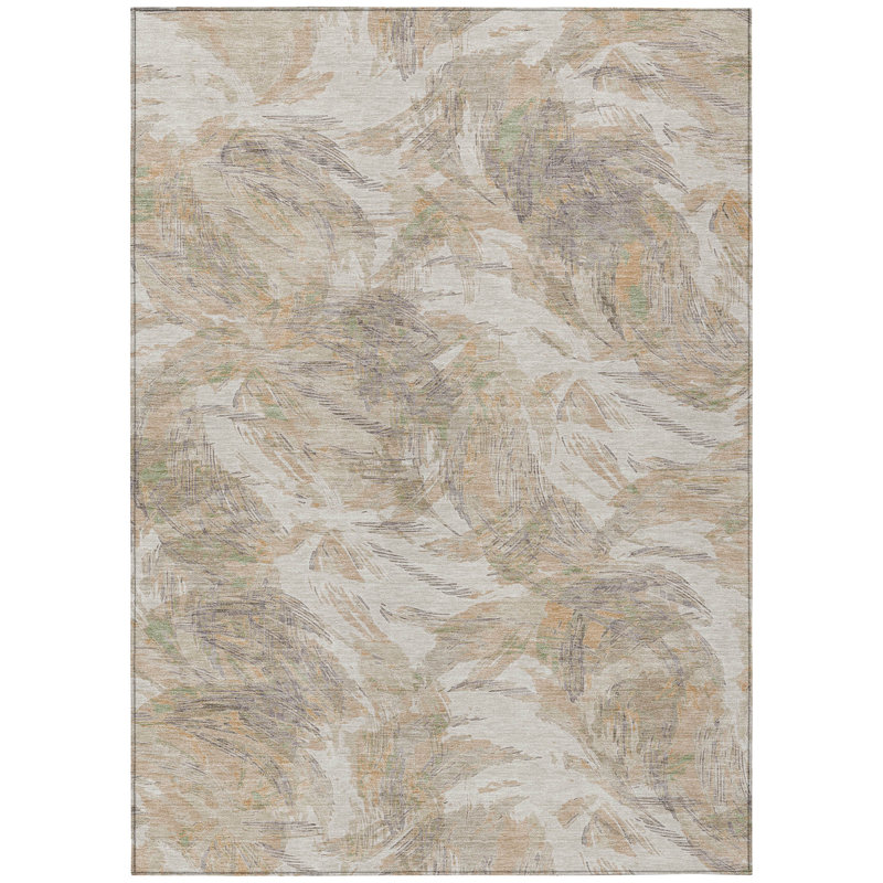 Machine Washable Indoor/Outdoor Jourdan ACN2387 Floral Rug, Rectangle 3' x 5'
