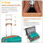Ensembles de valises 4 pièces (14/20/24/28), valise légère extensible avec 4 roues pivotantes doubles à 360 degrés pour matériaux de transport