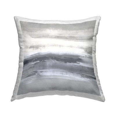 Grey Gradient Ambient Composition Outdoor Printed Pillow by Jake Messina