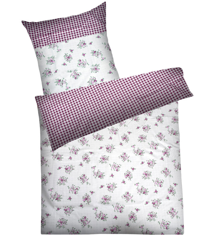 Wendebettwäsche, Single Duvet Cover + 1 Pillowcase, Berry