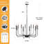 Grand lustre rustique style campagnard à 12 lumières 32 po Tirath Tirath-405493722